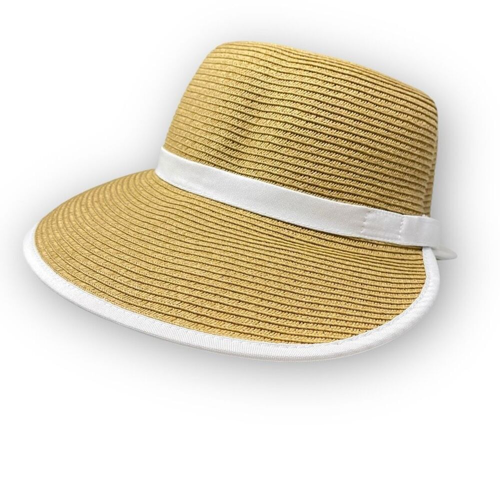 Sun N Sand Floppy Open Back Face Saver Sun Hat Cap 100% Paper Women’s OSFM